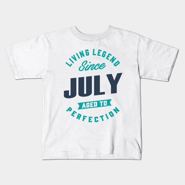 Born in July Kids T-Shirt by C_ceconello